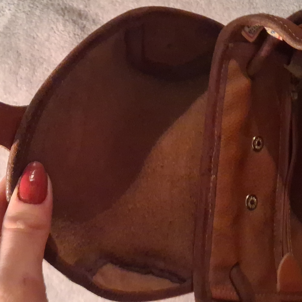 Rare Vintage Dooney And Bourke Suede Tan Leather Backpack Like New - Picture 9 of 16